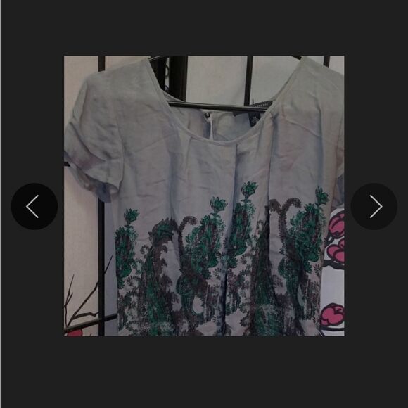 Banana Republic Paisley Flowy Tunic Silk Blouse - Picture 2 of 6